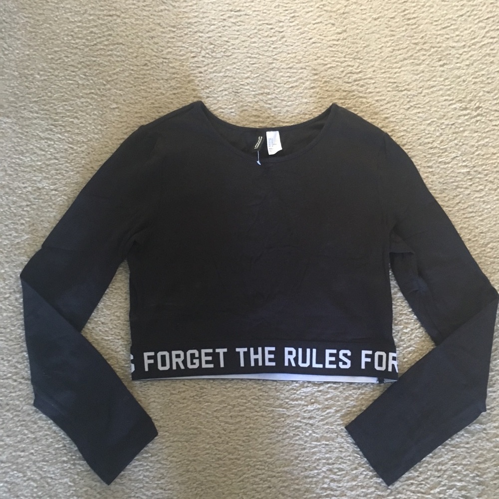 H&M Black copped top